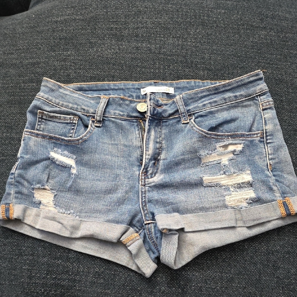 SO Blue Distressed Jean Shorts